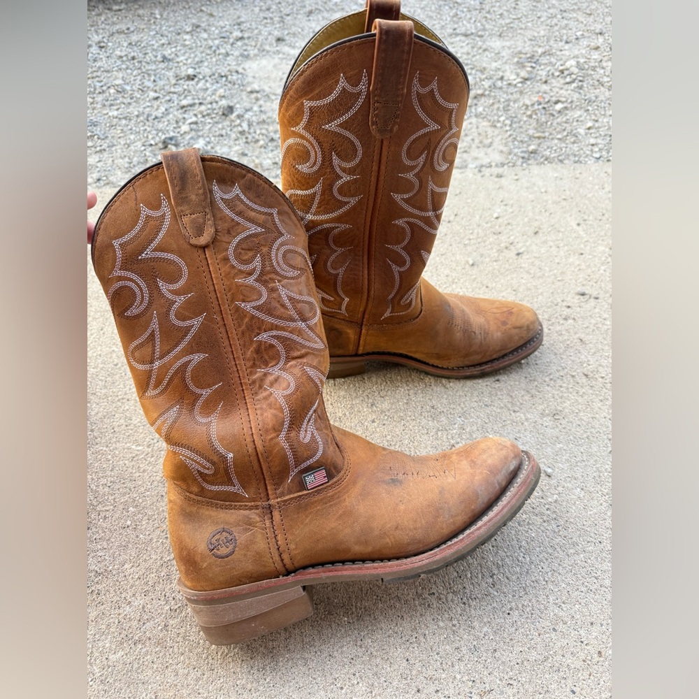 Double H Tan Western Boots - Picture 2 of 6